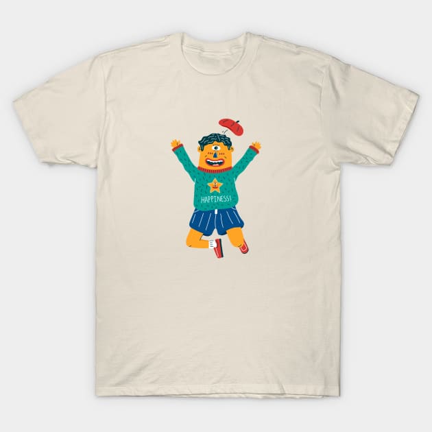 HAPPINESS! T-Shirt by StayMadMaddie